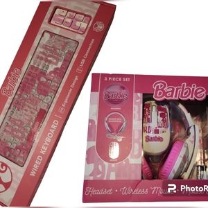 Barbie keyboard/mouse/headphone/mousepad combo